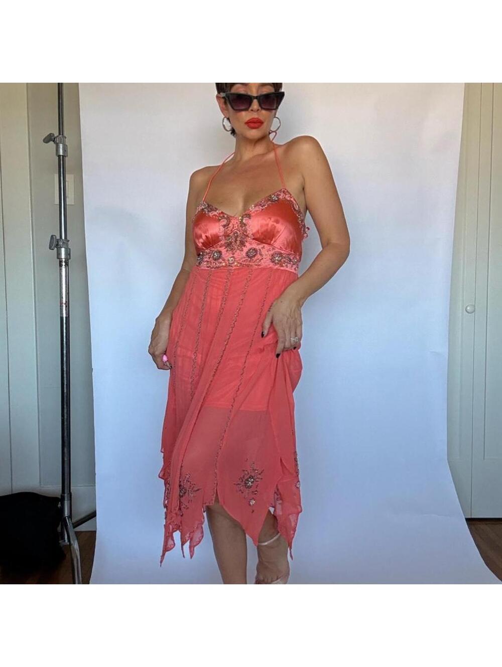 Y2K Silk Sue Wong Dress
